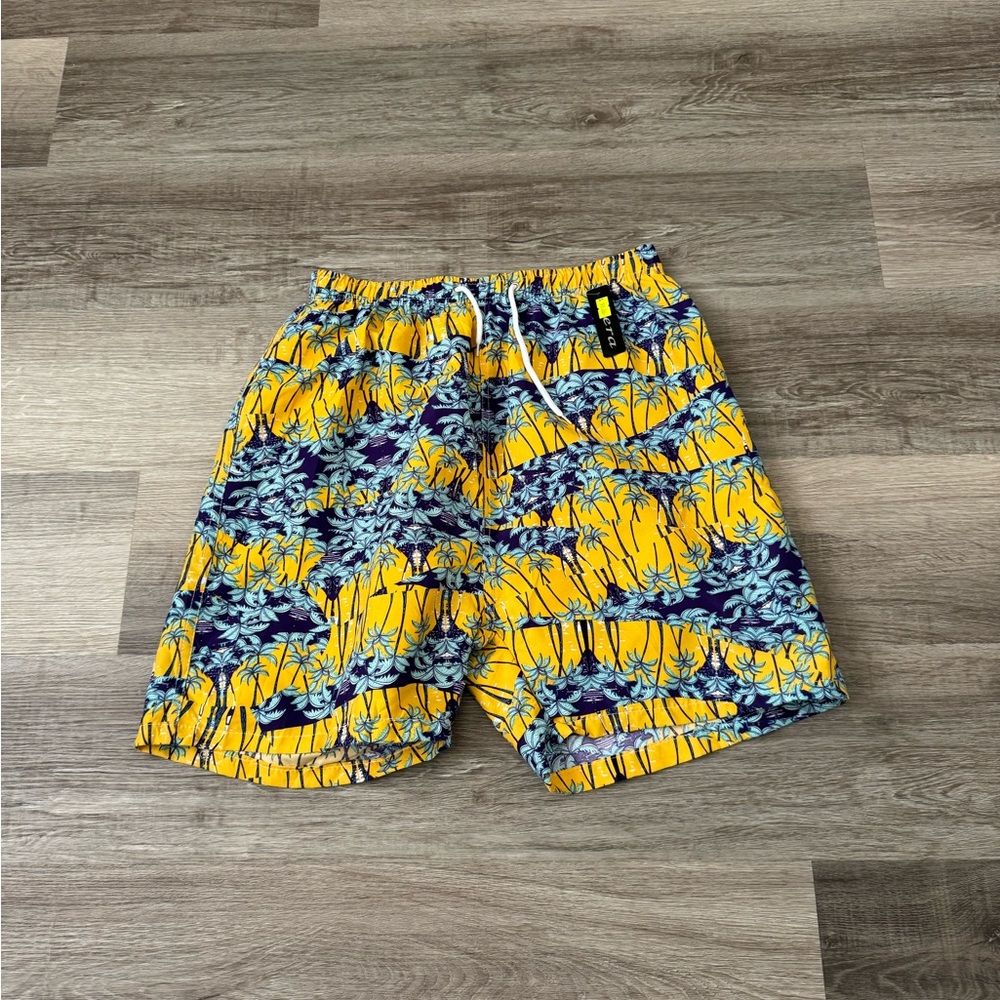 NWT Jera palm print tropical swim board shorts XL